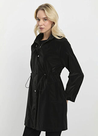 Selen Siyah Kadın Trençkot 25KSL9522