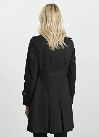 Selen Siyah Kadın Trençkot 25KSL9519