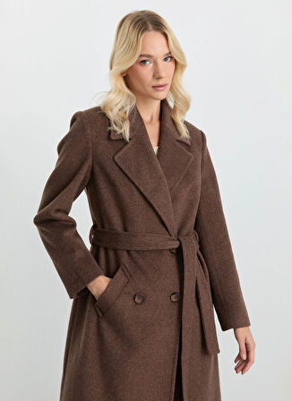 Selen Kahve Kadın Manto 25KSL9532