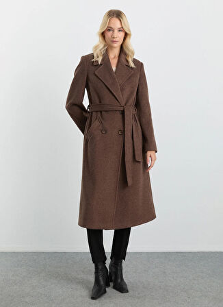 Selen Kahve Kadın Manto 25KSL9532