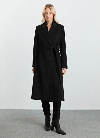 Selen Siyah Kadın Manto 25KSL9532