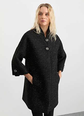 Selen Siyah Kadın Kaban 25KSL9525