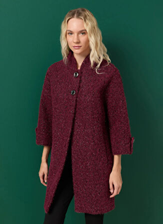 Selen Bordo Kadın Kaban 25KSL9525