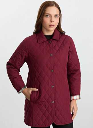 Selen Bordo Kadın Mont 25KSL6156