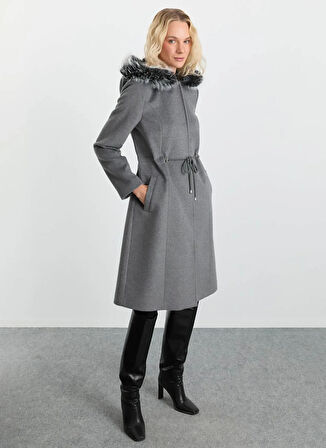 Selen Gri Kadın Kaban 25KSL9528