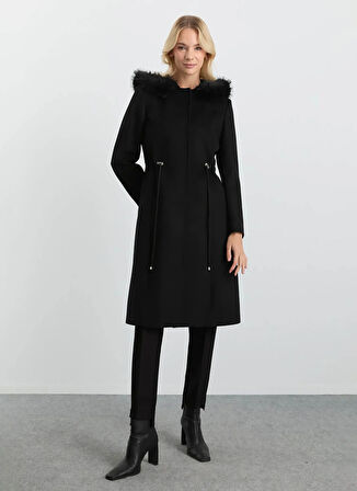 Selen Siyah Kadın Kaban 25KSL9528