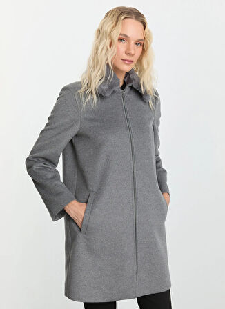 Selen Gri Kadın Kaban 25KSL9529