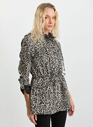 Selen Gri Kadın Trençkot 25KSL9535