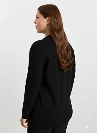 Selen Siyah Kadın Hırka 25KSL4170