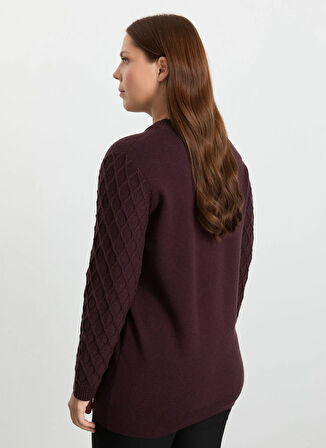 Selen Bordo Kadın Hırka 25KSL4170