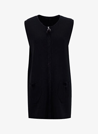 Selen Siyah Kadın Yelek 25KSL2072