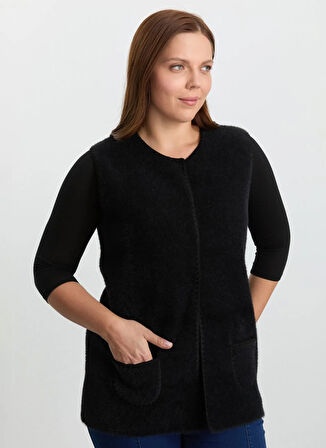 Selen Siyah Kadın Yelek 25KSL2074