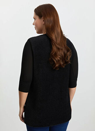 Selen Siyah Kadın Yelek 25KSL2074