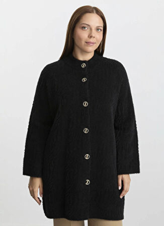 Selen Siyah Kadın Hırka 25KSL4163