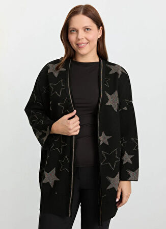 Selen Siyah Kadın Hırka 25KSL4171