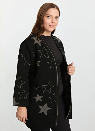 Selen Siyah Kadın Hırka 25KSL4171