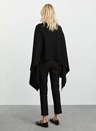 Selen Siyah Kadın Panço 25KSL4166