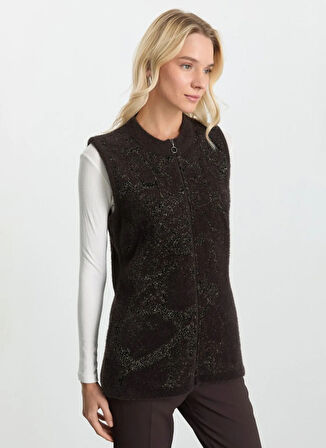 Selen Kahve Kadın Yelek 25KSL2071