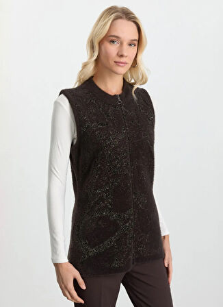 Selen Kahve Kadın Yelek 25KSL2071