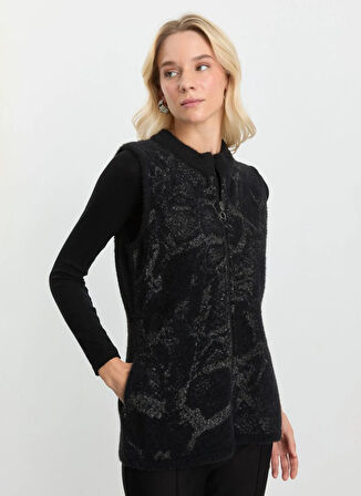 Selen Siyah Kadın Yelek 25KSL2071