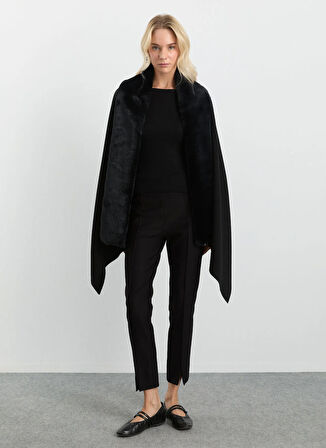 Selen Siyah Kadın Panço 25KSL4169