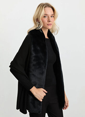 Selen Siyah Kadın Panço 25KSL4169