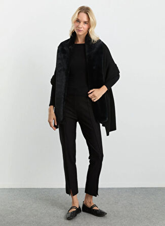 Selen Siyah Kadın Panço 25KSL4169