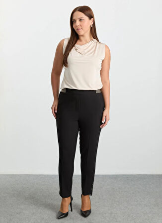 Selen Normal Bel Normal Siyah Kadın Pantolon 25KSL5457