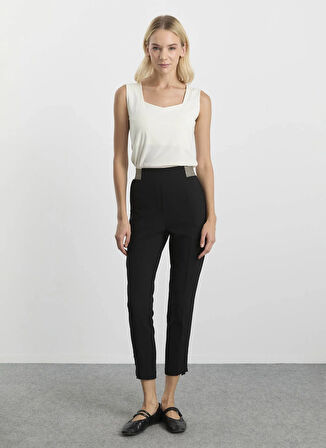 Selen Normal Bel Standart Siyah Kadın Pantolon 25KSL5462