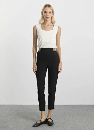 Selen Normal Bel Standart Siyah Kadın Pantolon 25KSL5462