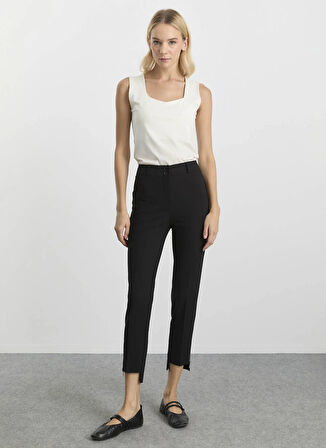 Selen Normal Bel Standart Siyah Kadın Pantolon 25KSL5463