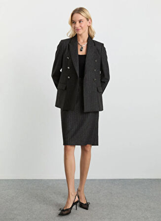 Selen Standart Antrasit Kadın Ceket 25KSL1553