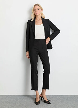 Selen Normal Bel Standart Siyah Kadın Pantolon 25KSL5474