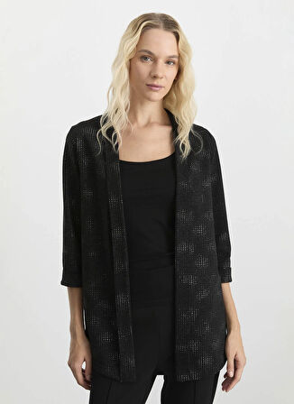 Selen Siyah Kadın Hırka 25KSL4172