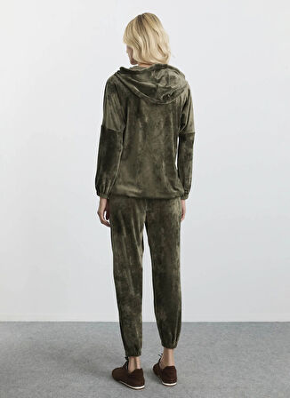 Selen Normal Bel Standart Haki Kadın Pantolon 25KSL5453