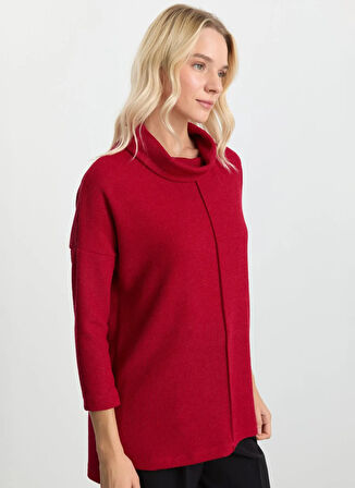 Selen Degaje Yaka Düz Kırmızı Kadın Bluz 25KSL8220