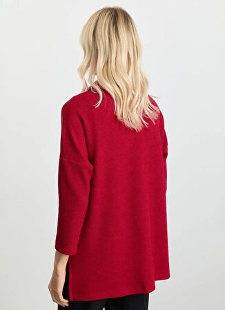 Selen Degaje Yaka Düz Kırmızı Kadın Bluz 25KSL8220