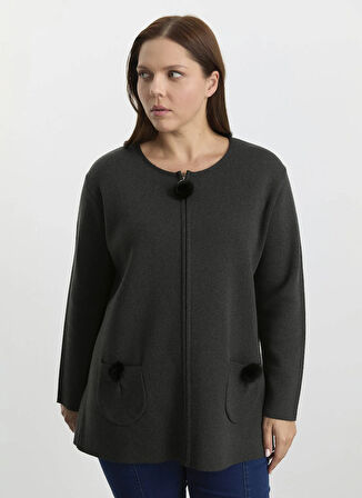 Selen Antrasit Kadın Hırka 25KSL4161