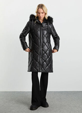 Selen Siyah Kadın Mont 25KSL6161