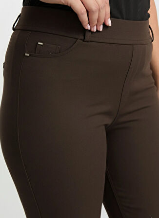 Selen Normal Bel Normal Kahve Kadın Pantolon 25KSL5455