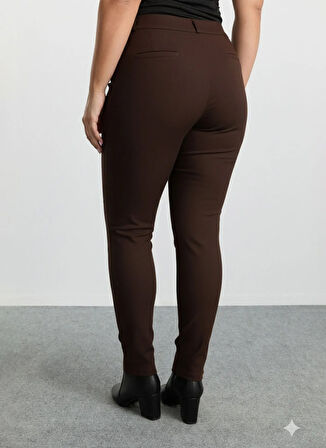 Selen Normal Bel Normal Kahve Kadın Pantolon 25KSL5455