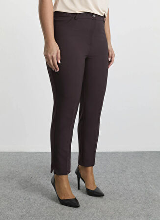 Selen Normal Bel Normal Kahve Kadın Pantolon 25KSL5458