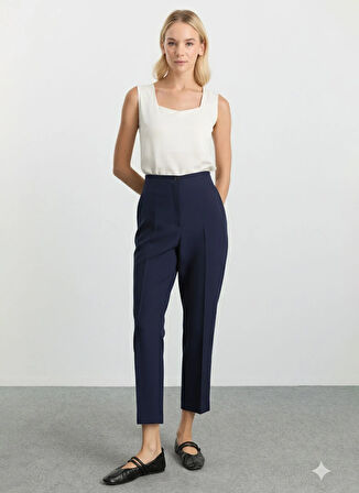 Selen Normal Bel Standart Lacivert Kadın Pantolon 25KSL5466