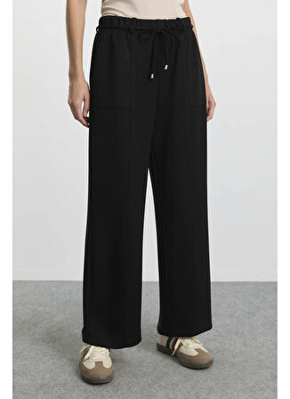 Selen Normal Bel Standart Siyah Kadın Pantolon 25KSL5467