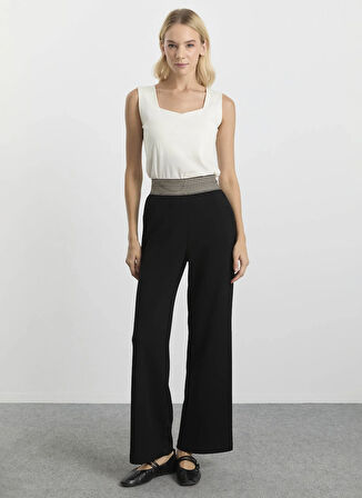 Selen Normal Bel Standart Siyah Kadın Pantolon 25KSL5468