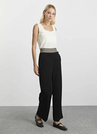 Selen Normal Bel Standart Siyah Kadın Pantolon 25KSL5468