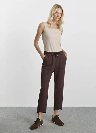 Selen Normal Bel Standart Kahve Kadın Pantolon 25KSL5469