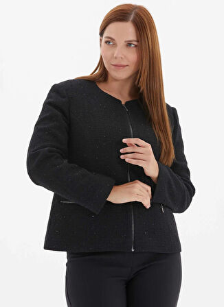 Selen Normal Siyah Kadın Ceket 25KSL1555