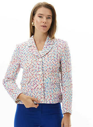 Selen Standart Ekru Kadın Ceket 25KSL1558