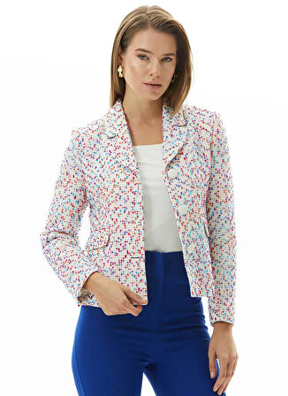 Selen Standart Ekru Kadın Ceket 25KSL1558